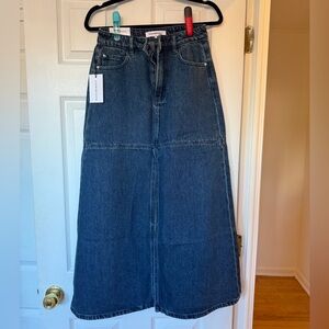 WeWoreWhat Denim Maxi Skirt